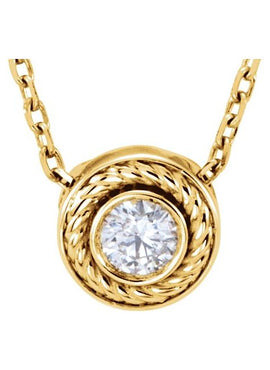 14K Rose Gold 1/10 CTW Natural Diamond 16