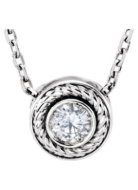 14K Rose Gold 1/10 CTW Natural Diamond 16