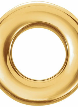 14K Rose Gold 10 mm Circle Slide Pendant