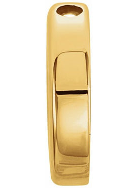 14K Rose Gold 10 mm Circle Slide Pendant