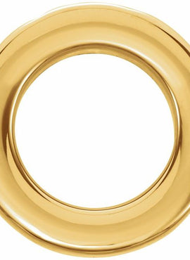 14K Rose Gold 10 mm Circle Slide Pendant