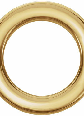 14K Rose Gold 10 mm Circle Slide Pendant