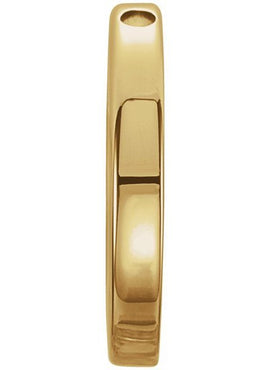 14K Rose Gold 10 mm Circle Slide Pendant