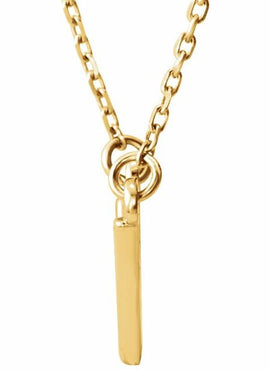 14K White Gold Geometric V 16 1/2