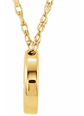 14K Rose Gold 10 mm Circle Slide Pendant