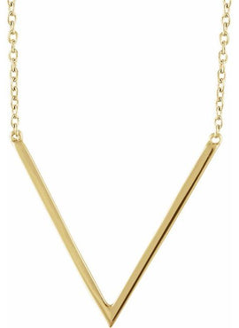 14K Yellow Gold V 16-18