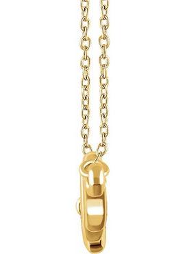 14K Yellow Gold Heartbeat 16-18