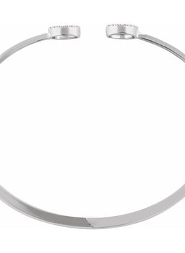 14K Yellow Gold 1/6 CTW Natural Diamond Circle Hinged Cuff 7