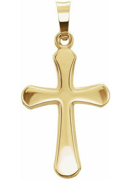 14K Yellow Gold 16x11 mm Cross Pendant