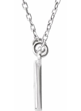 14K White Gold Square 16 1/2