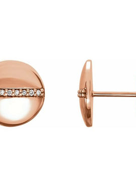 14K Yellow Gold .04 CTW Natural Diamond Circle Earrings