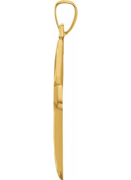 14K Yellow Gold 16x11 mm Cross Pendant