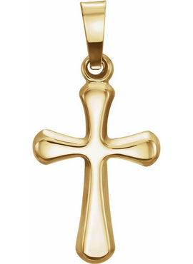 14K Yellow Gold 16x11 mm Cross Pendant