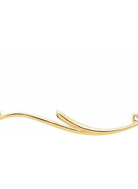 14K White Gold Curvilinear Bar 17 1/2