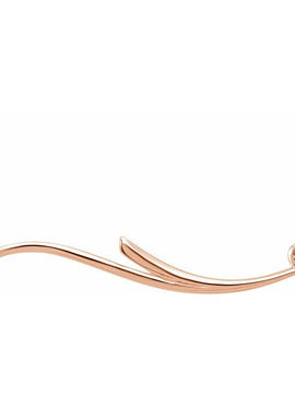14K White Gold Curvilinear Bar 17 1/2