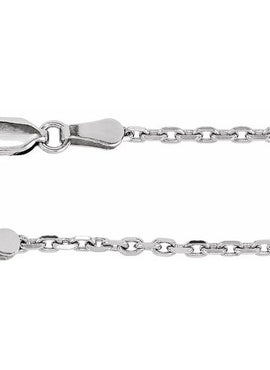 14K Yellow Gold 2 mm Diamond-Cut Cable 18