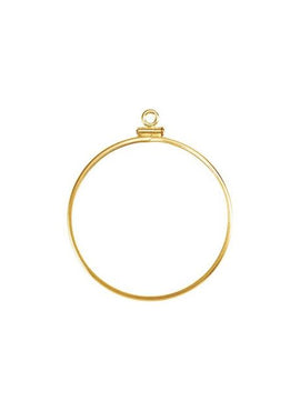 14K Yellow Gold Coin Frame Dangle for 34.3x2.4 mm Coin