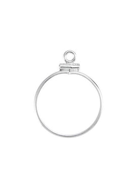 Sterling Silver Coin Frame Dangle for 19x1.5 mm Coin