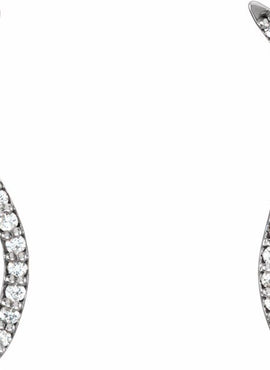 14K White Gold 1/6 CTW Natural Diamond Ear Climbers