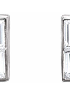 14K White Gold 1/2 CTW Natural Diamond Earrings
