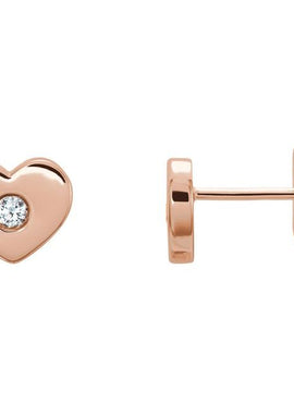 14K White Gold .06 CTW Natural Diamond Heart Earrings