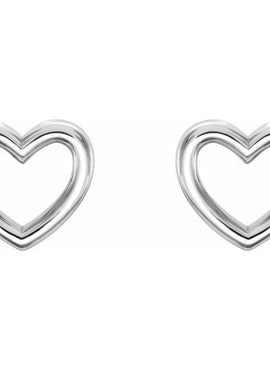14K Yellow Gold Heart Earrings