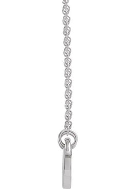 14K White Gold .03 CTW Natural Diamond Heart 16