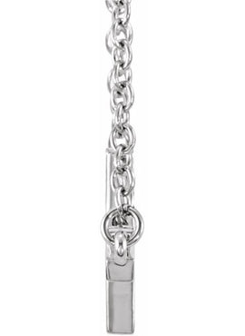 14K Yellow Gold 22x11.5 mm Sideways Cross 16-18