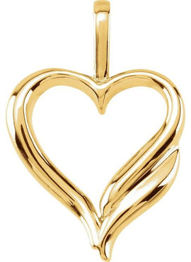 Platinum Heart Pendant