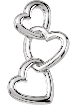 10K Yellow Gold Interlocking Hearts Pendant