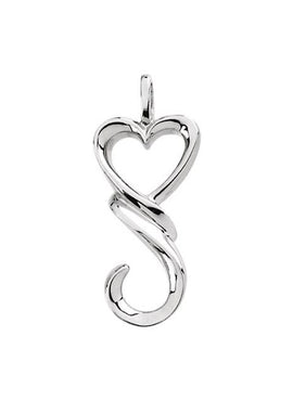 Platinum Heart Pendant