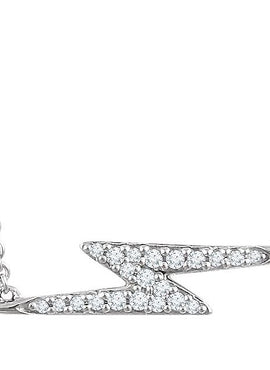 14K Yellow Gold 1/8 CTW Natural Diamond Lightning Bolt 16-18