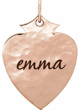 Sterling Silver Engravable Shield Pendant