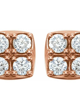 14K White Gold 1/2 CTW Natural Diamond Earrings