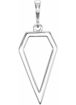 Platinum Geometric Pendant