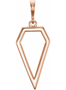 Platinum Geometric Pendant