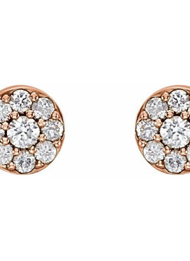 14K Rose Gold 3/8 CTW Natural Diamond Earrings