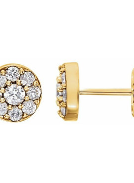 14K Rose Gold 3/8 CTW Natural Diamond Earrings