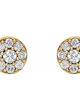 14K Rose Gold 3/8 CTW Natural Diamond Earrings
