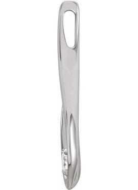 14K White Gold 1/10 CTW Natural Diamond Freeform Pendant