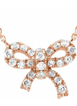14K White Gold 1/6 CTW Natural Diamond Bow 18