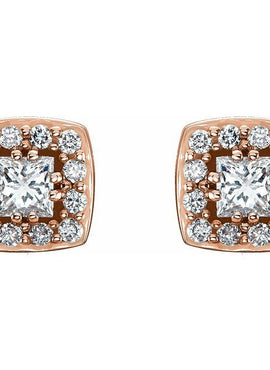 14K White Gold 1/2 CTW Natural Diamond Earrings