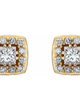 14K White Gold 1/2 CTW Natural Diamond Earrings