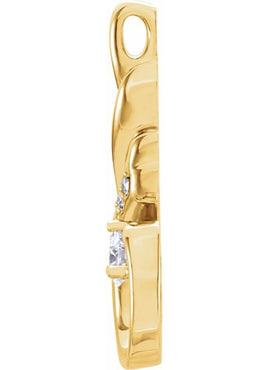 14K White Gold 1/10 CTW Natural Diamond Pendant