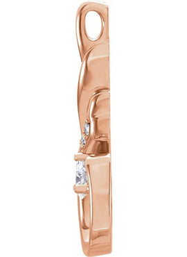 14K White Gold 1/10 CTW Natural Diamond Pendant