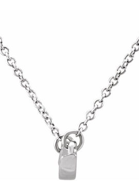 14K White Gold Freeform Bar 17 1/2