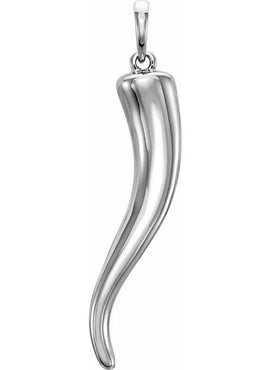 14K Yellow Gold Italian Horn Pendant
