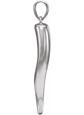 14K Yellow Gold Italian Horn Pendant