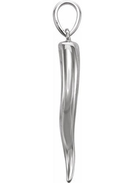 14K Yellow Gold Italian Horn Pendant