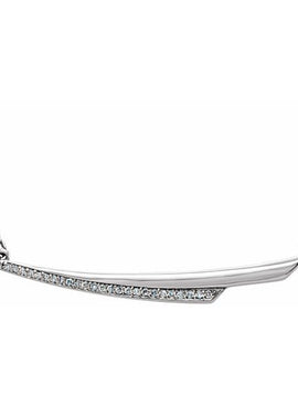14K White Gold .08 CTW Natural Diamond Bar 17.5